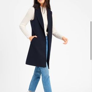 Banana Republic longline blazer vest